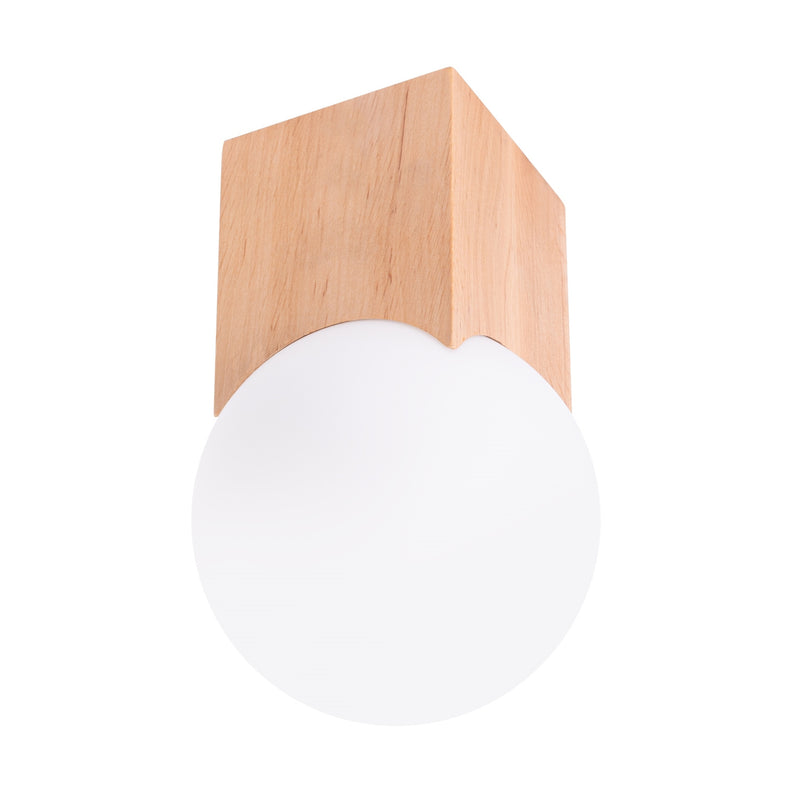 SOLIS natural wood ceiling light