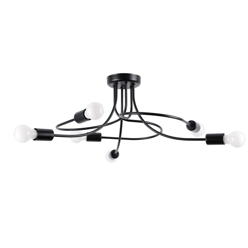 LEVAR 6 black chandelier