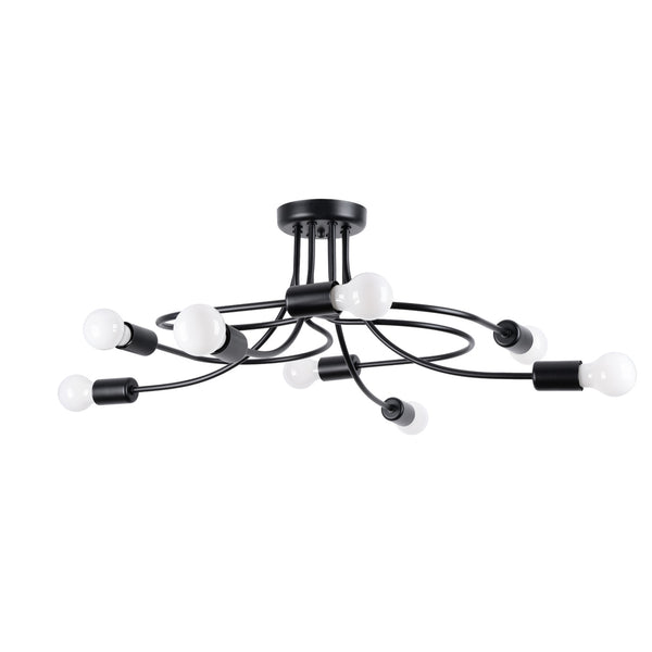 LEVAR 8 black chandelier