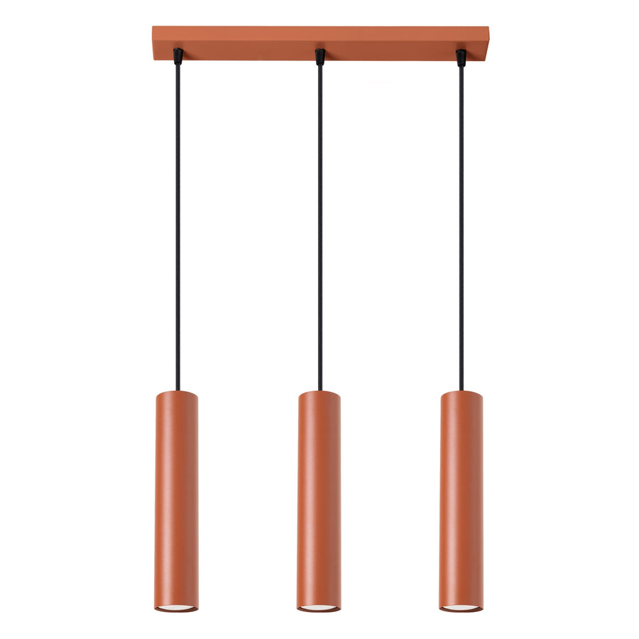 Lampe suspendue LAGOS 3L Ocre rouge