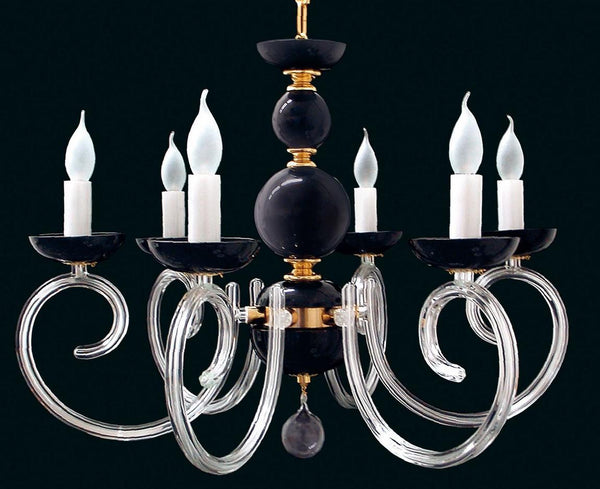 Glass chandelier