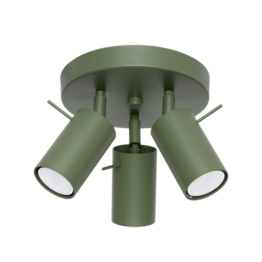 Plafonnier RING 3P Ø 19,5 cm Vert olive