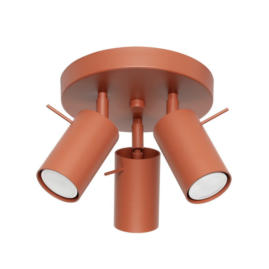 Plafonnier RING 3P Ø 19,5 cm Ocre rouge