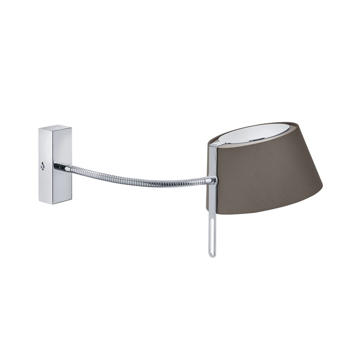 Applique murale 58132150 en laiton, nickel mat et marron, hauteur 17 cm