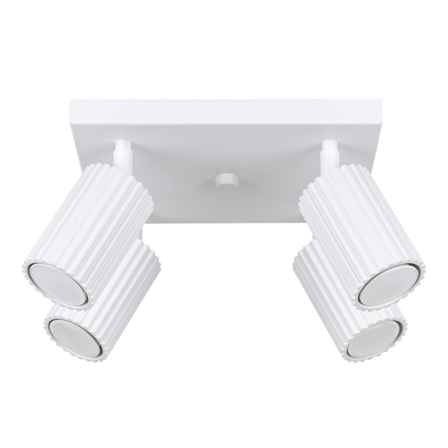 Plafonnier KARBON 4 4 feux Blanc