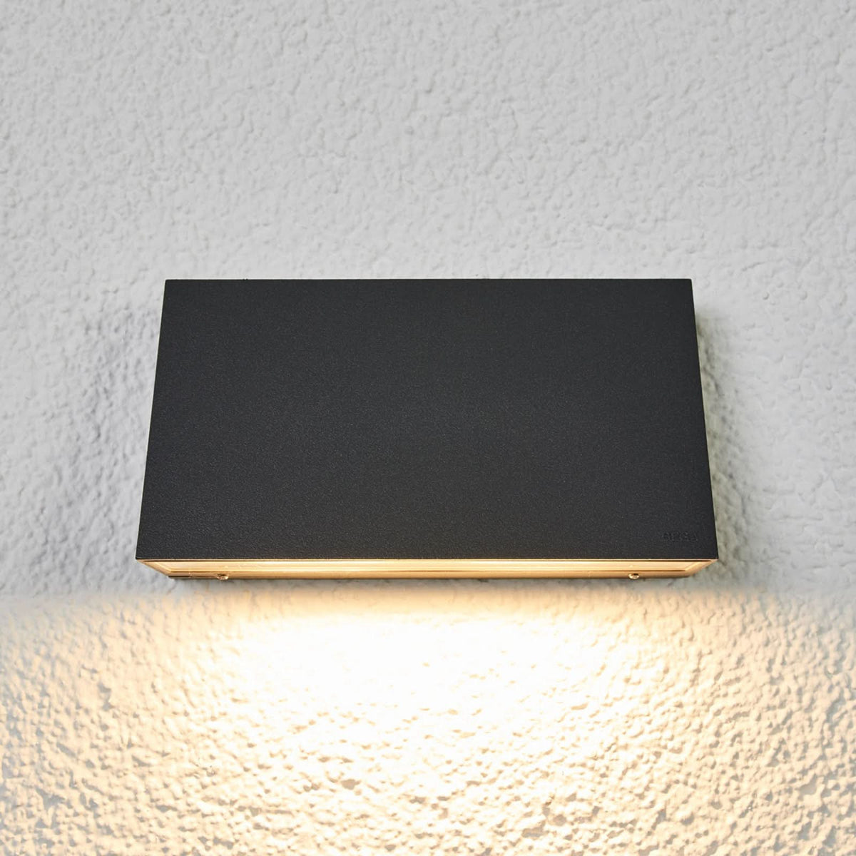 Applique d'extérieur LED 22261K3 en verre, graphite et transparent satiné, hauteur 9,5 cm