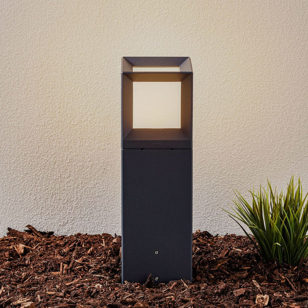 Potelet d'extérieur LED 84604 en aluminium, graphite et blanc, hauteur 40 cm, IP65