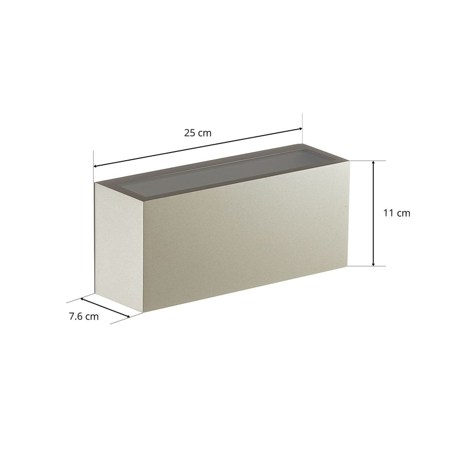 Applique murale LED 50146 3.000K Dali en verre, argenté, hauteur 11 cm