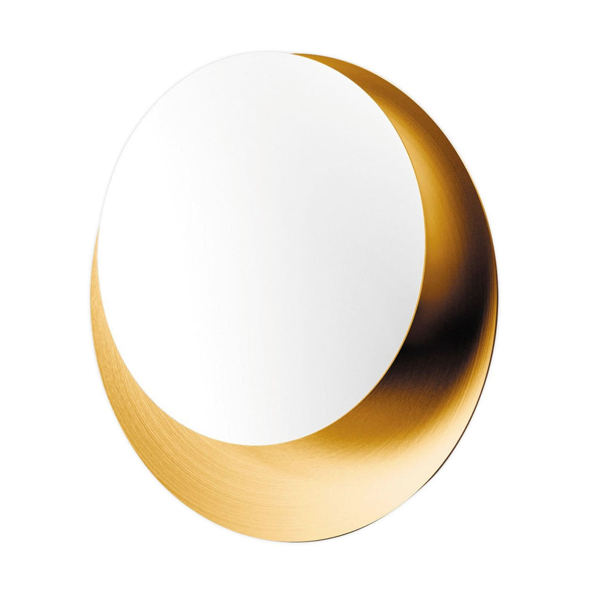 Applique murale LED Studio Line 27W en aluminium, blanc mat et laiton mat, Ø 50 cm