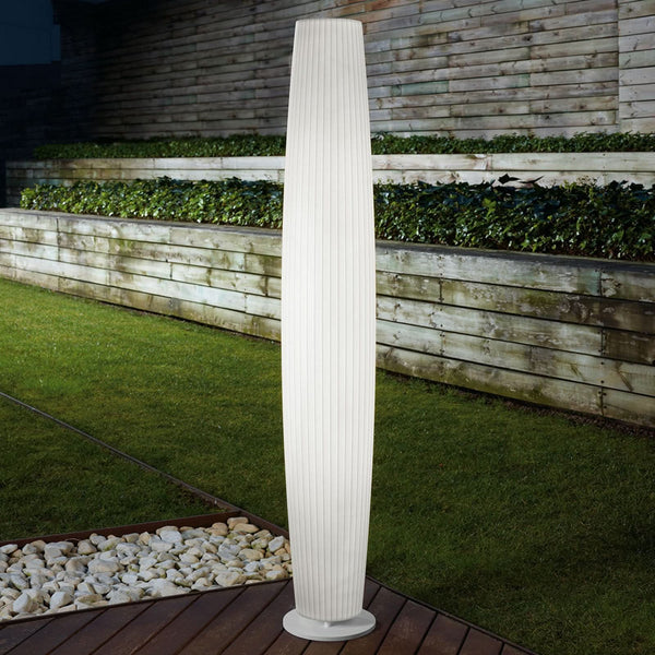 Lampadaire d'extérieur LED Maxi P/180 en acier, blanc, Ø 28 cm, IP65