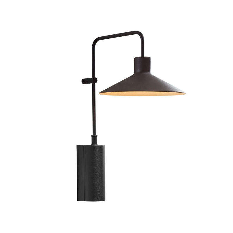 Applique d'extérieur LED Platet A01 en laiton, noir, hauteur 40 cm