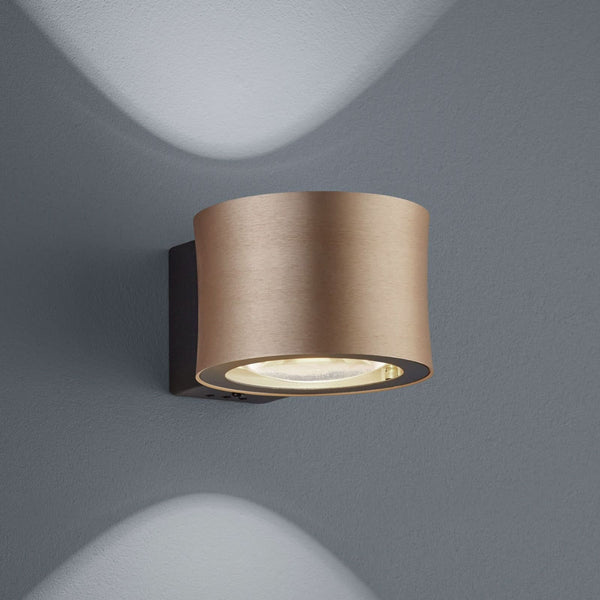 Applique murale LED Impulse en verre, rosé, Ø 12 cm