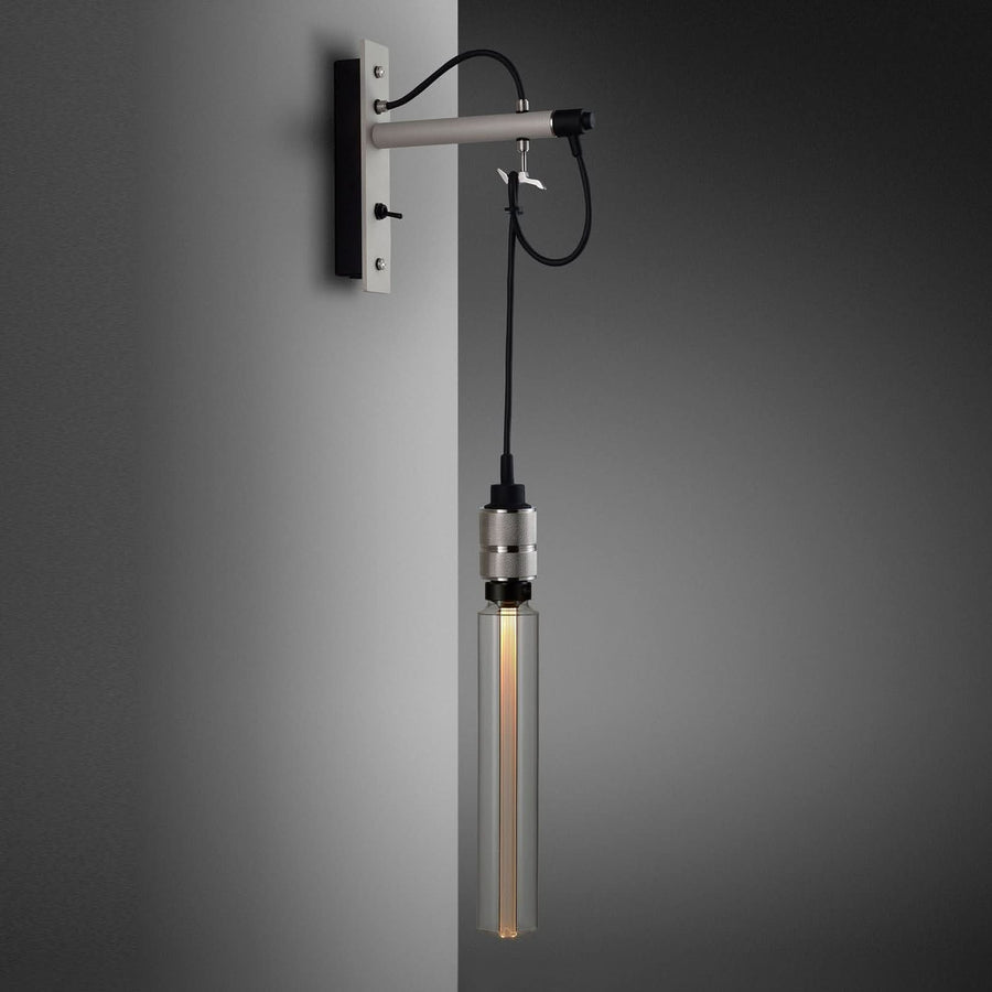 Applique murale Hooked Wall en acier, gris clair, 40 W