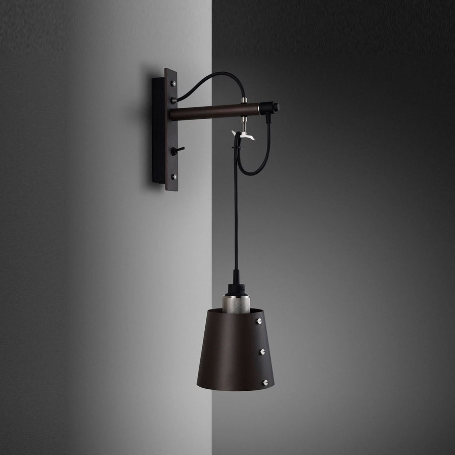 Applique murale Hooked Wall en acier, graphite, 40 W, modèle 2