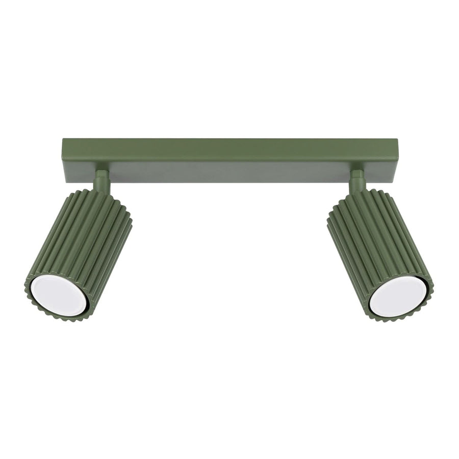 Plafonnier KARBON 2 2 feux Vert olive