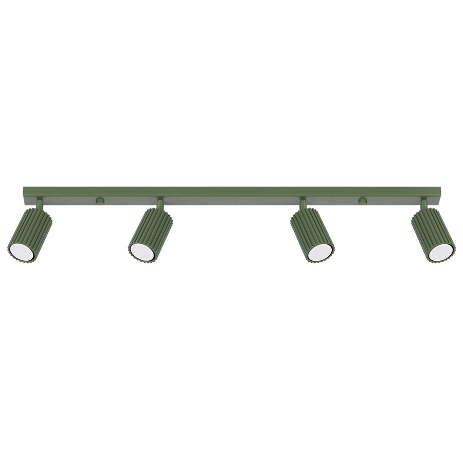 Plafonnier KARBON 4L brun Vert olive