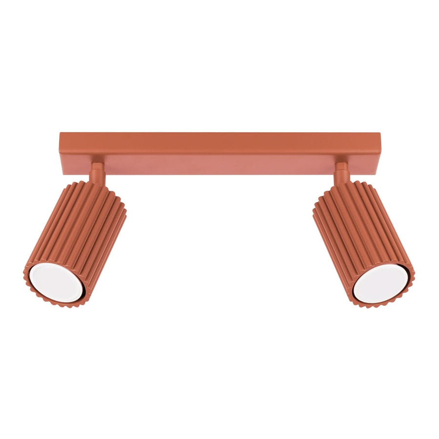 Plafonnier KARBON 2 2 feux Ocre rouge