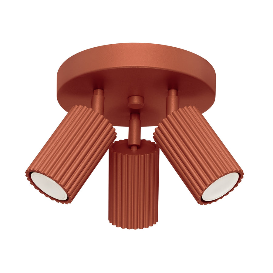 Plafonnier KARBON 3P Ocre rouge