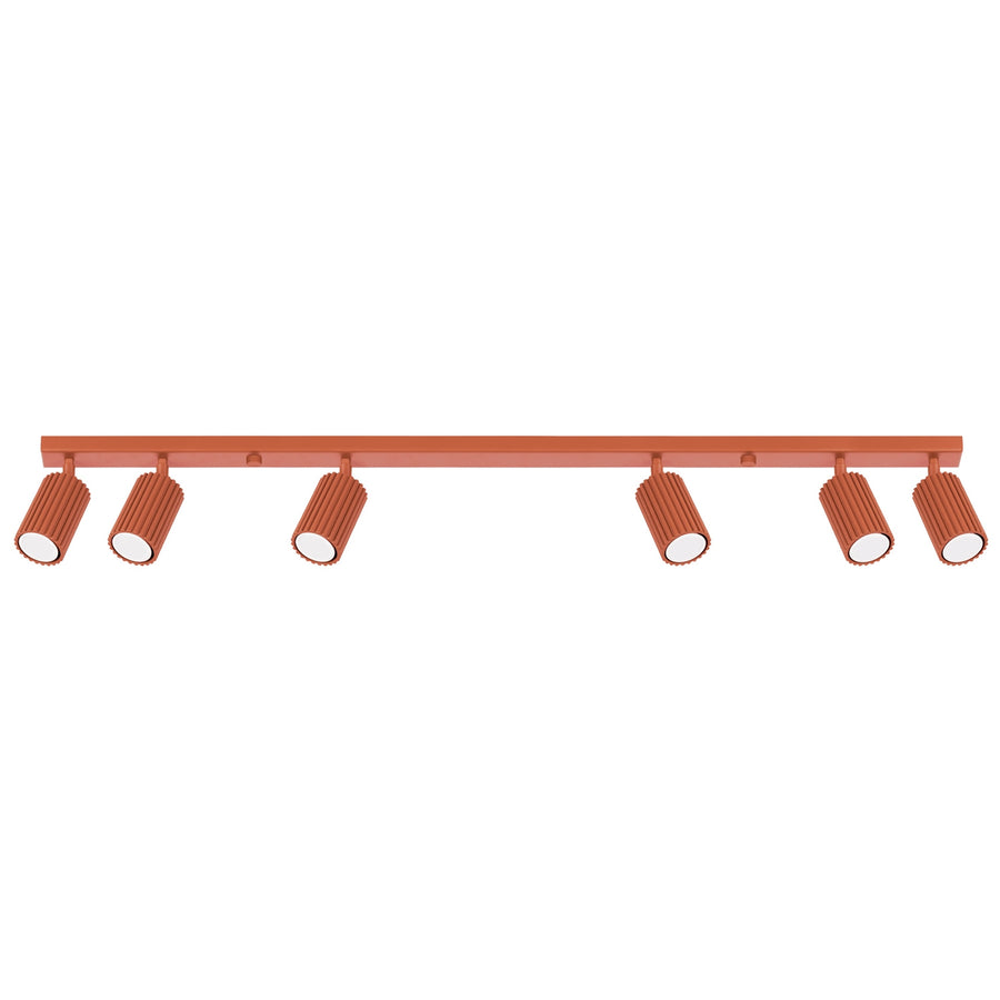 Plafonnier KARBON 6L Ocre rouge