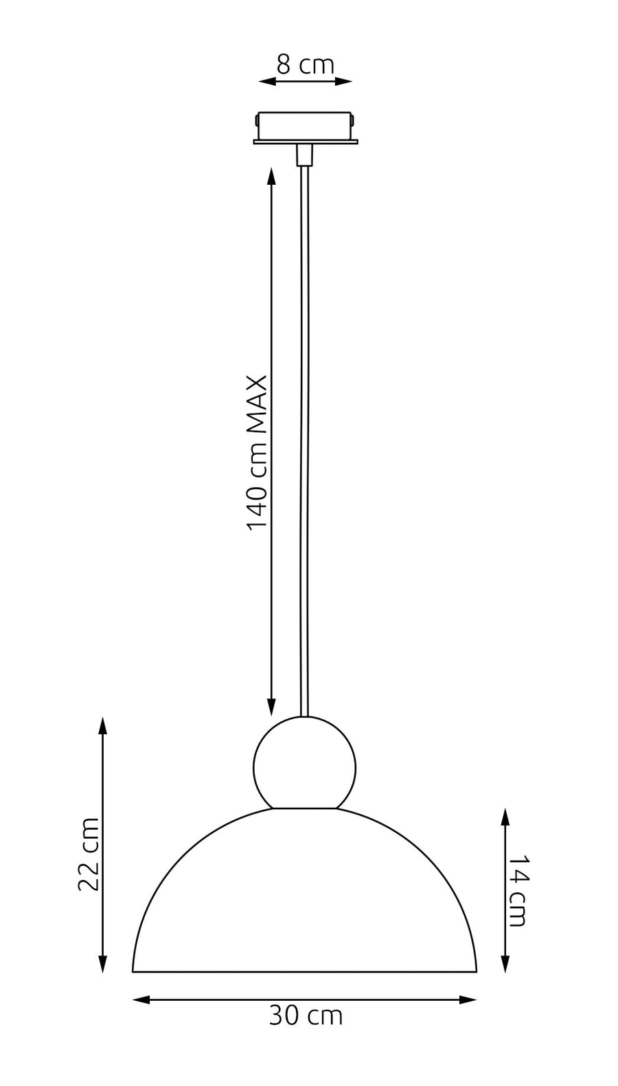 Suspension Kaki blanche, bois