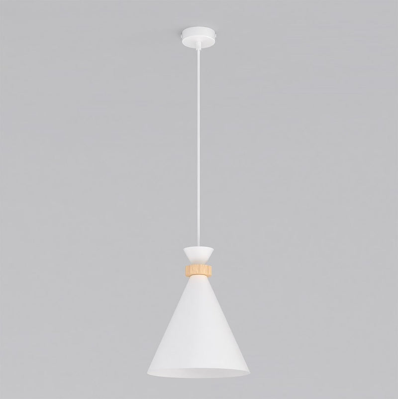 Suspension Zero blanche, bois