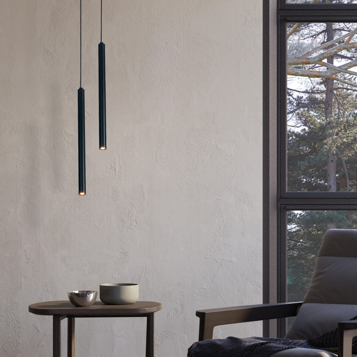 Suspension ZAMBELIS D18 3W DESIGN Noir Mat 17009
