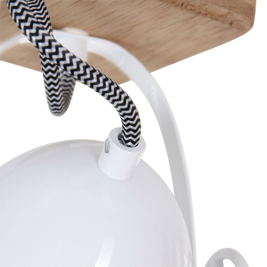 White Tilting Industrial Ceiling Light