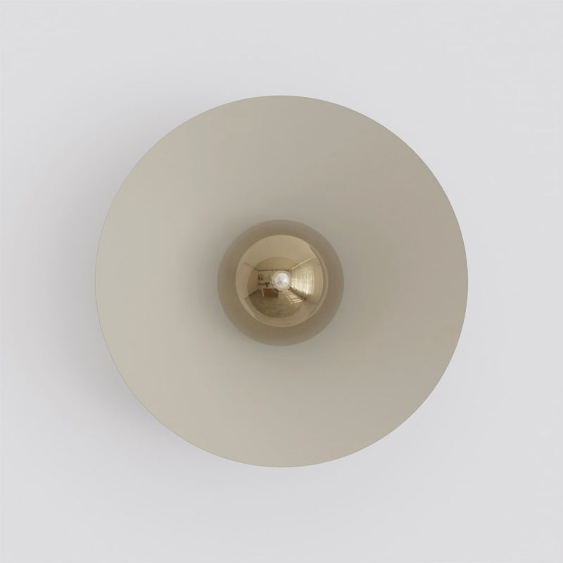 Applique murale Mono beige, verre ambré, H 40 cm