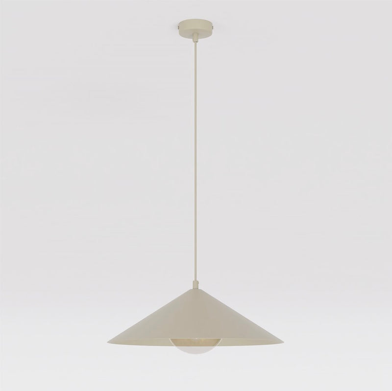 Suspension Mono beige, verre ambré, H 40 cm