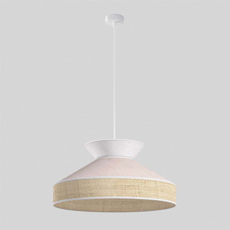Suspension Siesta blanche, rotin