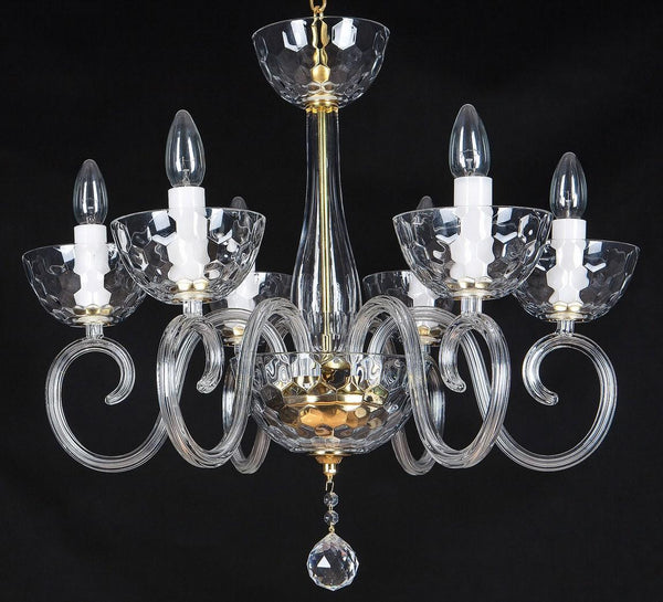 EL225607 clear glass chandelier