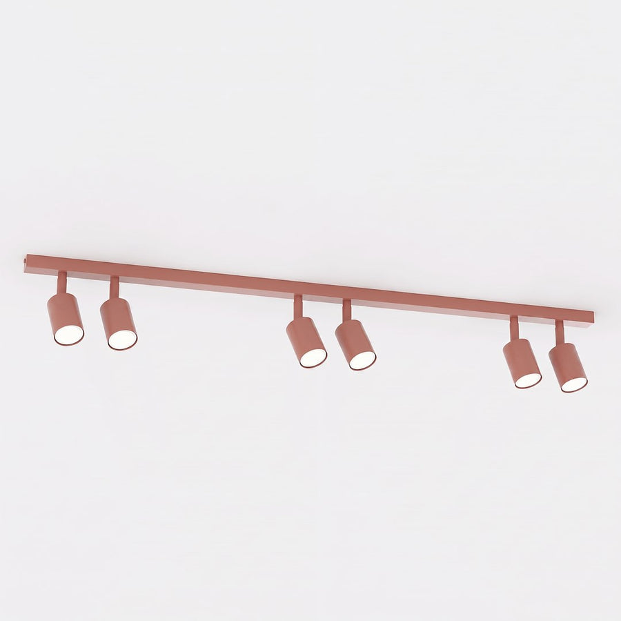Vue plongeante du rail corail et de ses six projecteurs cylindriques orientables vers le sol