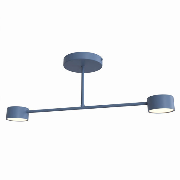 Plafonnier Halo 2 lumières bleu