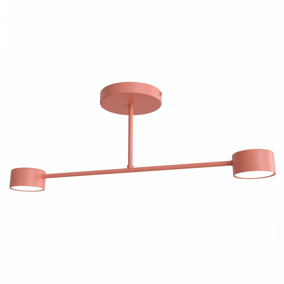 Plafonnier Halo 2 lumières corail