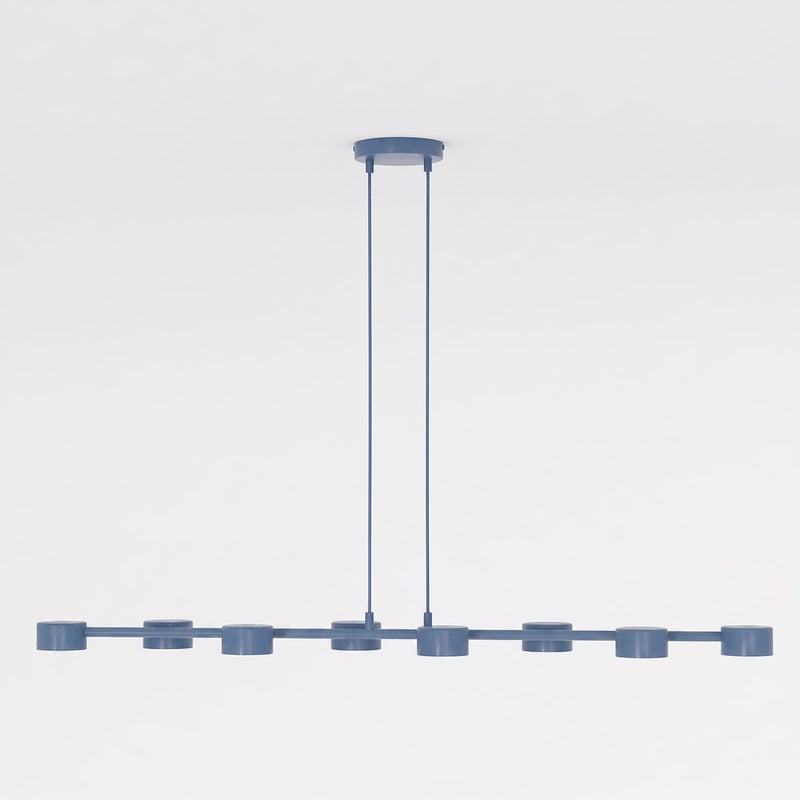 Suspension Megara 8 lumières bleue