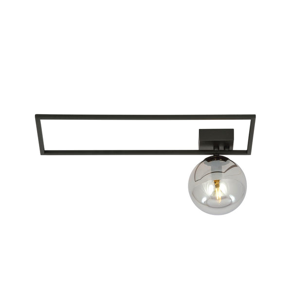 Imago 1-light ceiling lamp black, graphite glass, version A