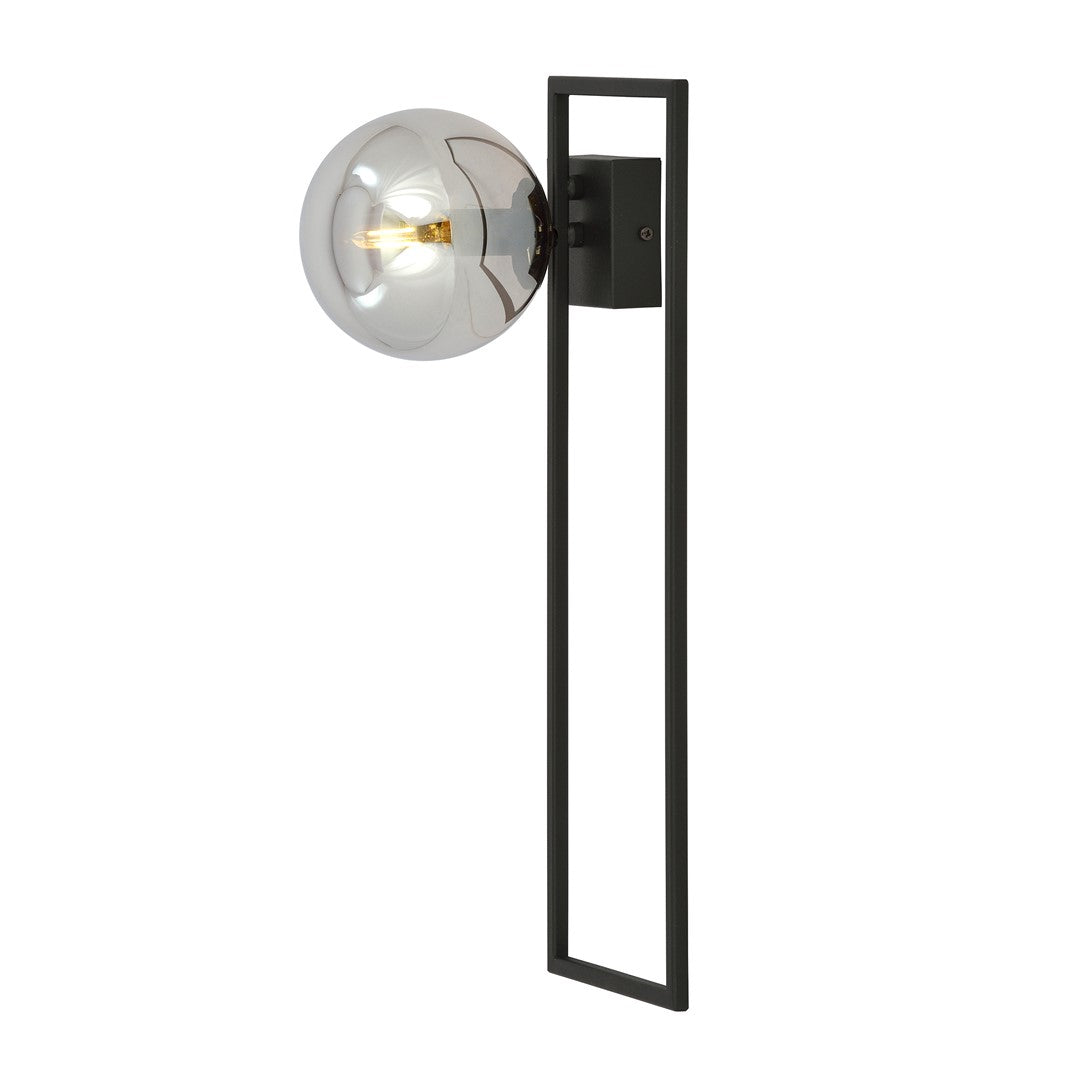 Imago 1-light ceiling lamp, black, graphite glass, version B