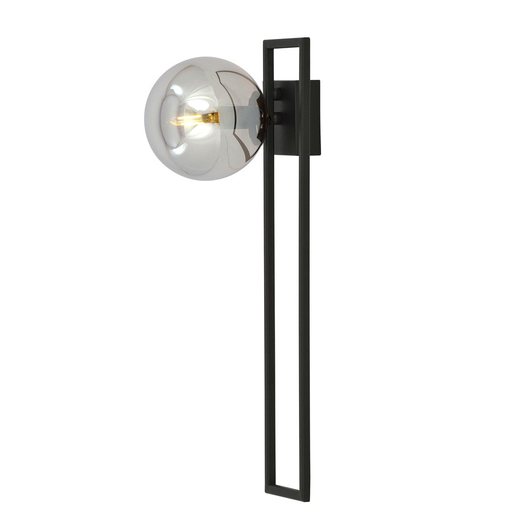 Imago 1-light ceiling lamp, black, graphite glass, version C