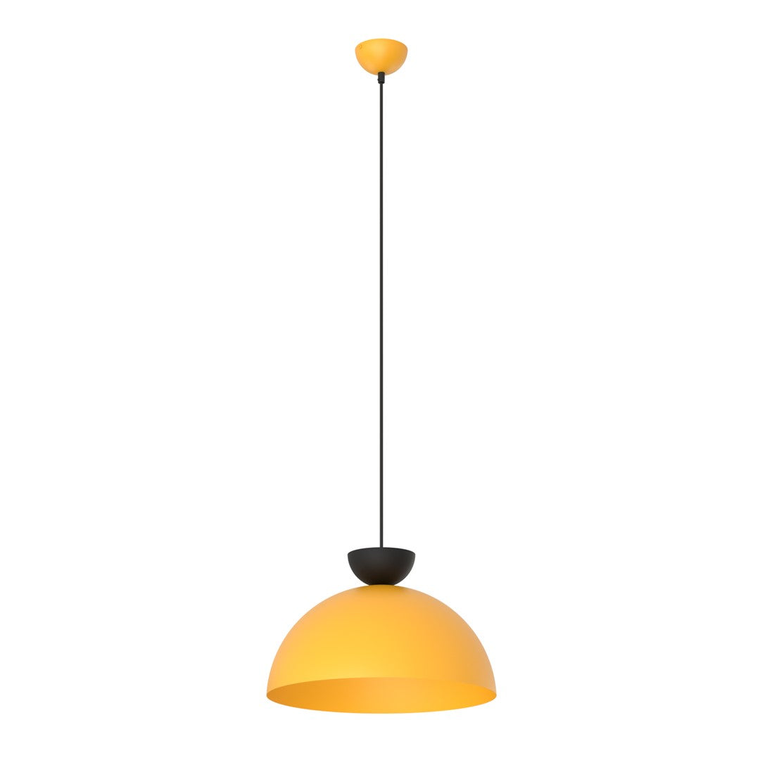 Lunaro 1-light pendant lamp, black and orange