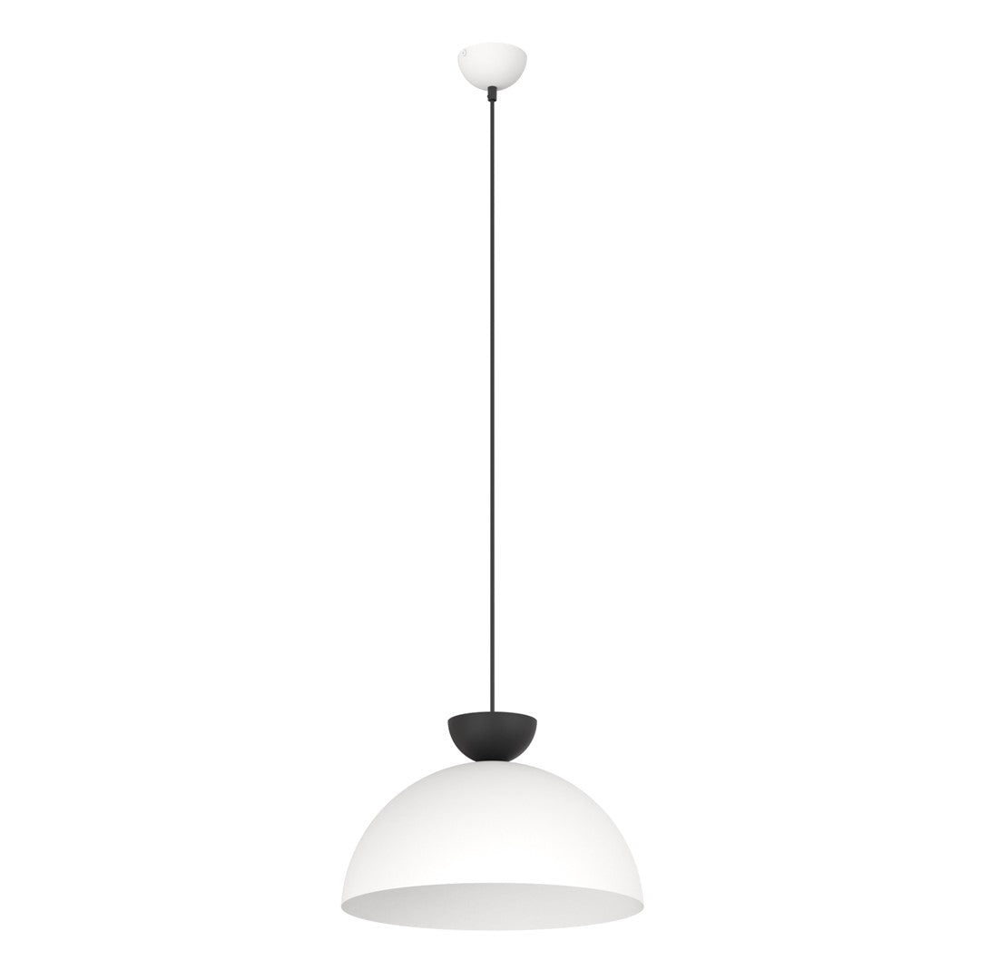 Lunaro black and white pendant light, 1 light, size L