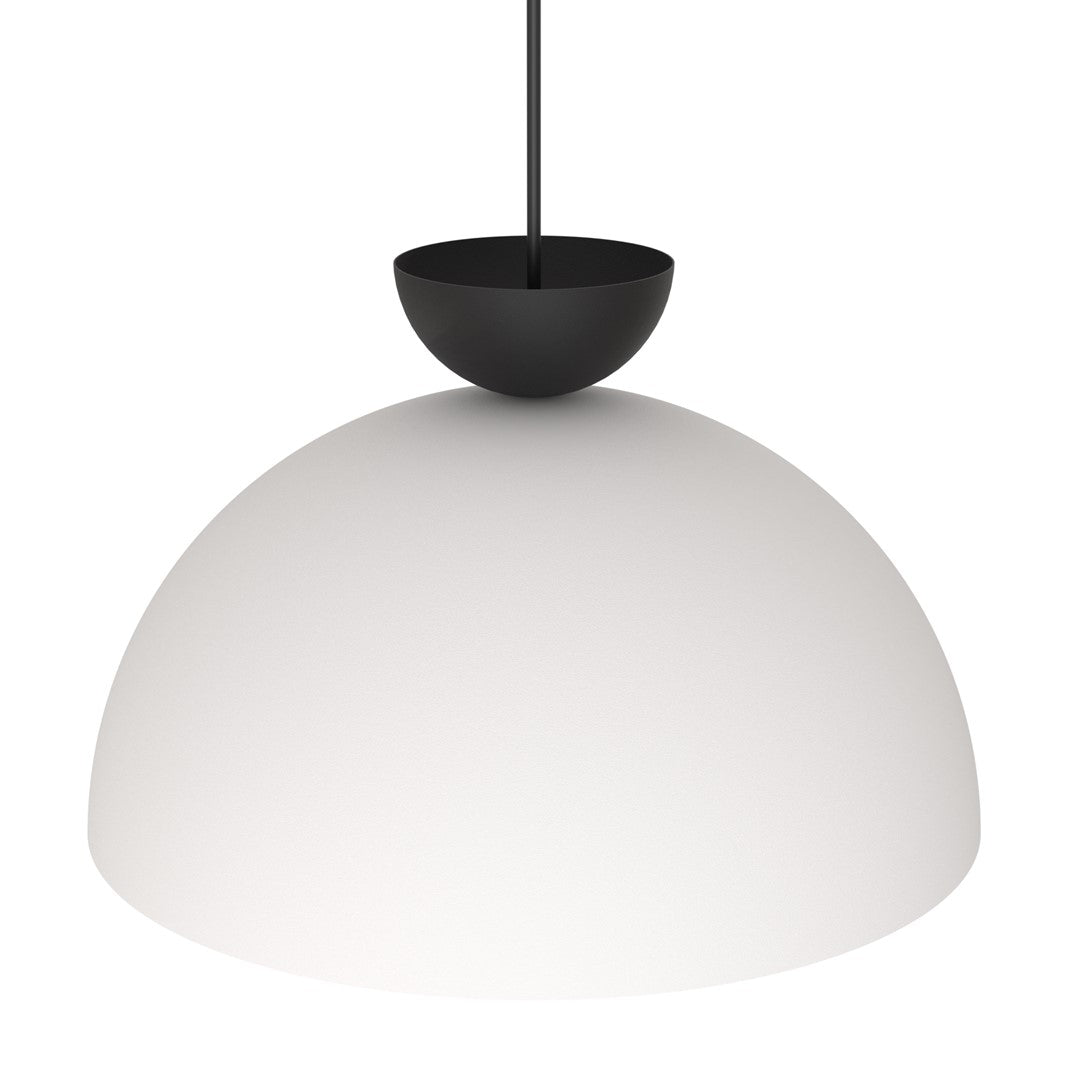 Lunaro black and white pendant light, 1 light, size L