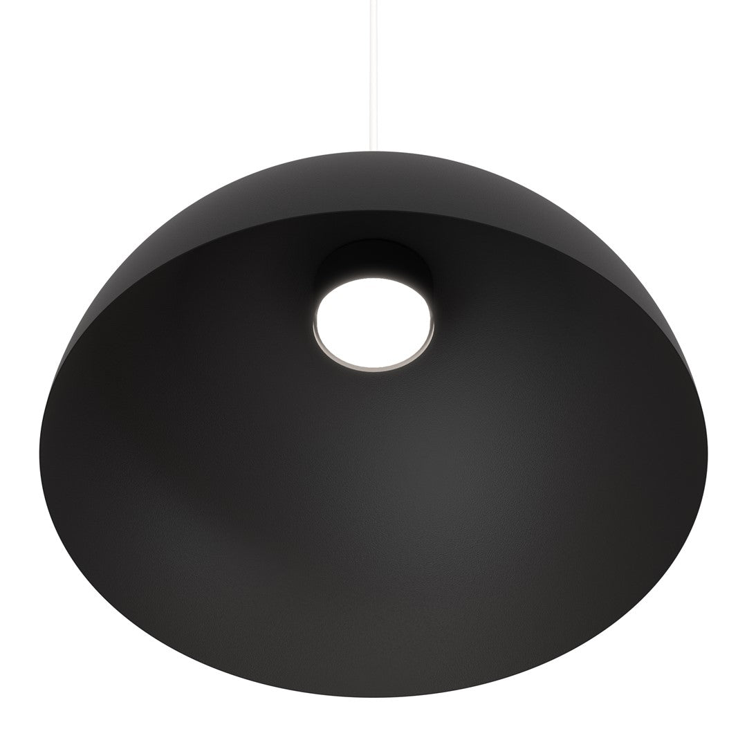 Lunaro 1-light pendant lamp in black and white, size L