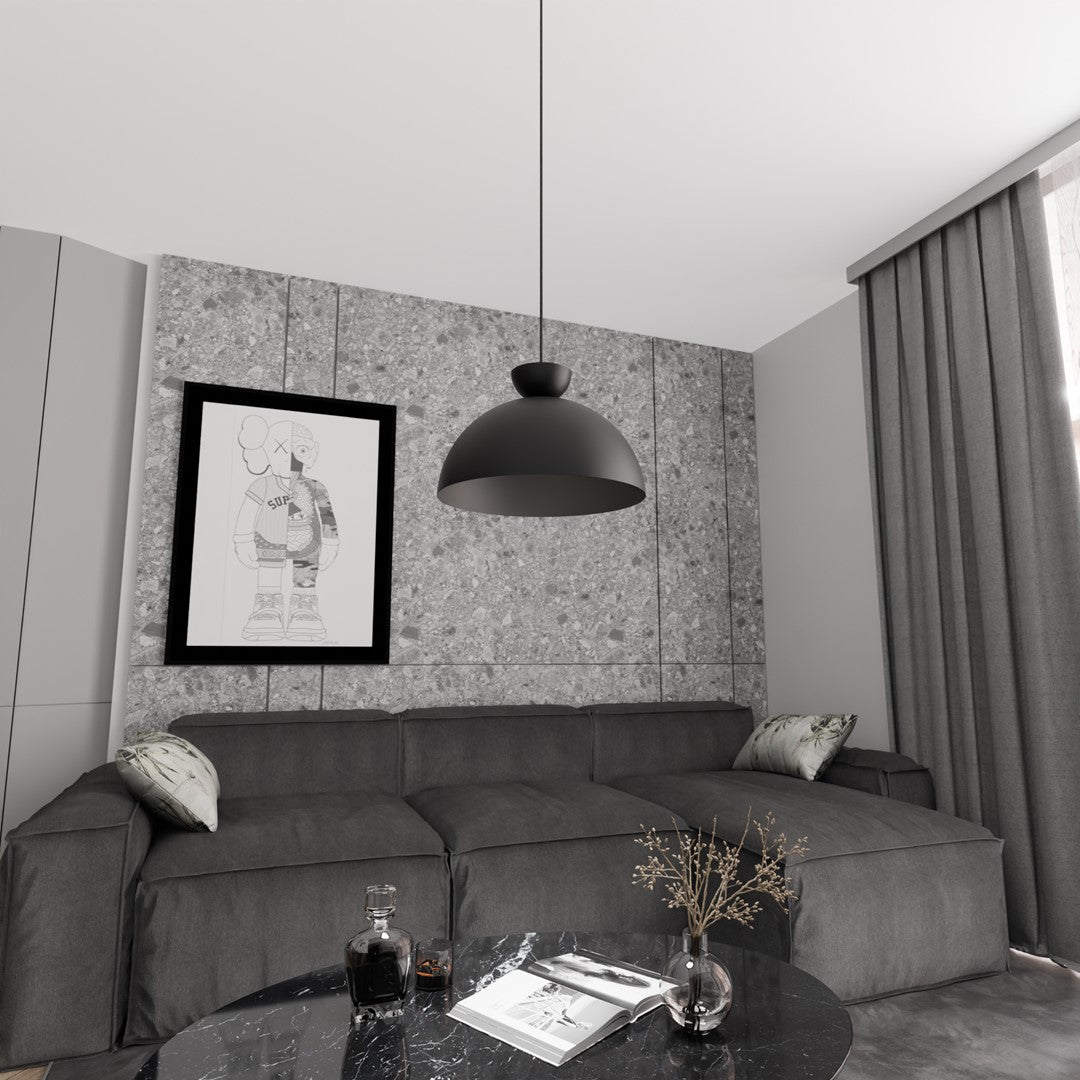 Lunaro 1-light black pendant light