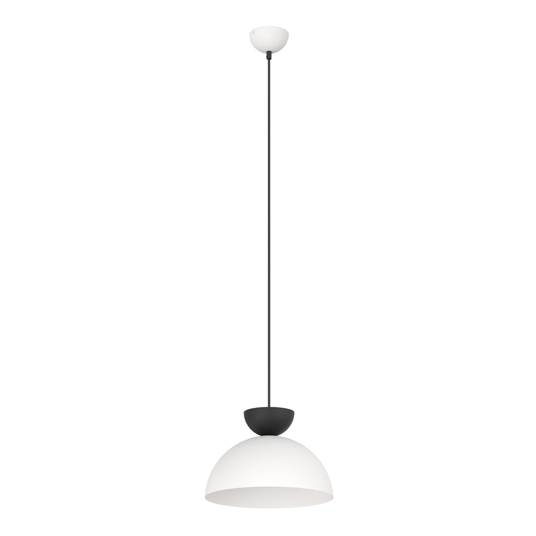 Lunaro pendant light, black and white, size S