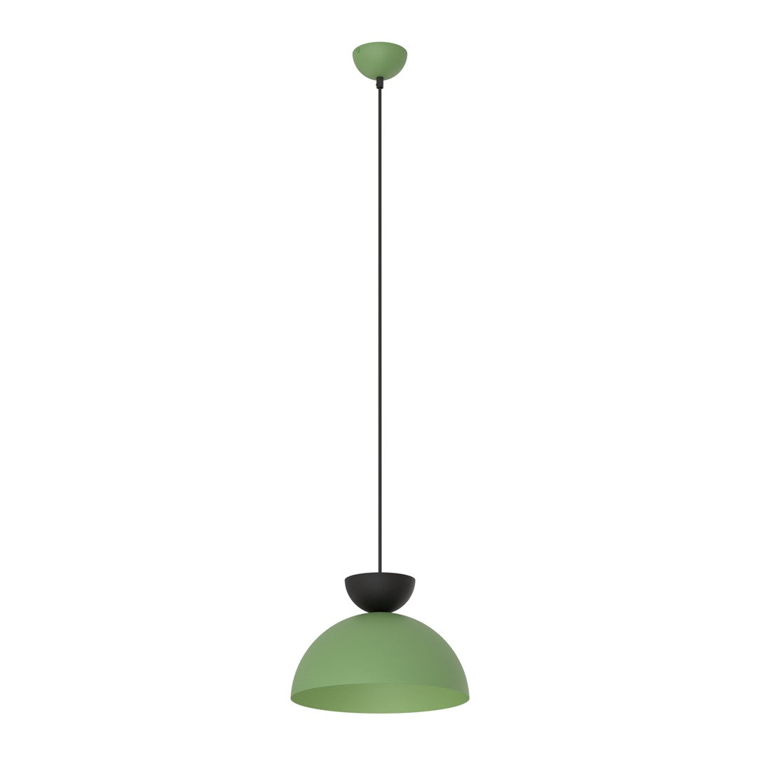 Lunaro 1-light black and green pendant light