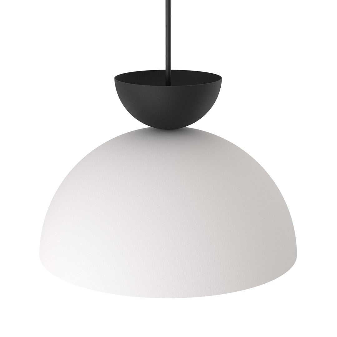 Lunaro pendant light, black and white, size S