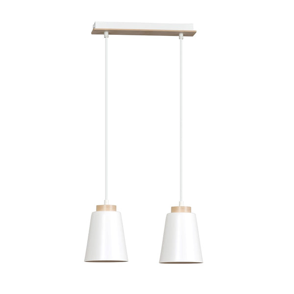 Bolero 2-light pendant lamp white