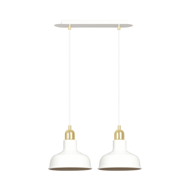 Ibor 2-light white pendant light