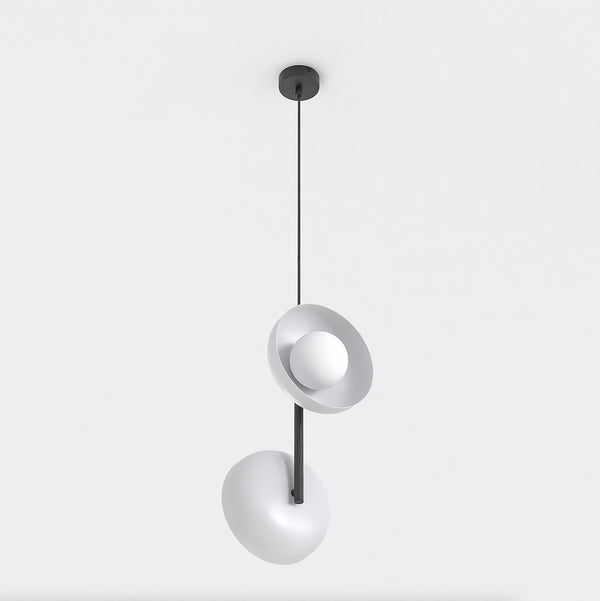 Vanilla 2-light pendant lamp, black and grey