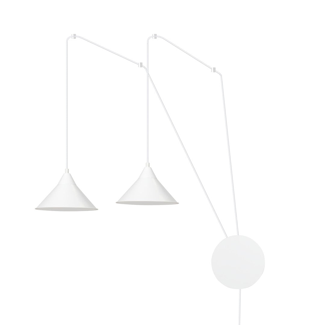 Abramo 2-light pendant lamp white